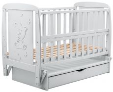 Ліжечко Babyroom Умка DUMYO-3 маятник, ящик, відкидний бік бук сірий